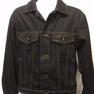 Old Navy Womens Jacket Jean Dark Wash L/S Button Front 4 Pocket Trucker Jacket S